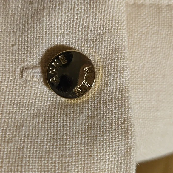 Anne Klein Cream Casual Button Down Shirt - Picture 4 of 5